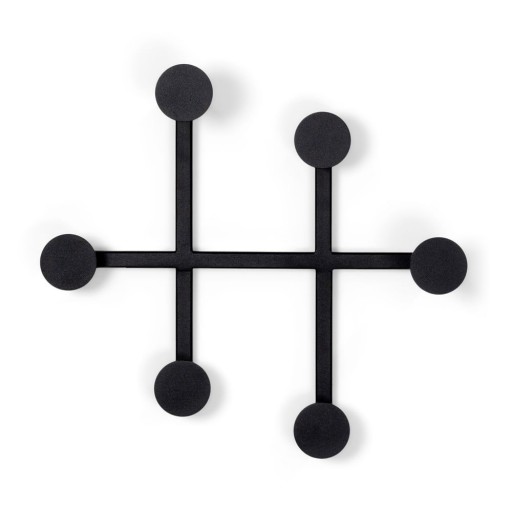 Cuier de perete negru din metal Bottoni – Spinder Design