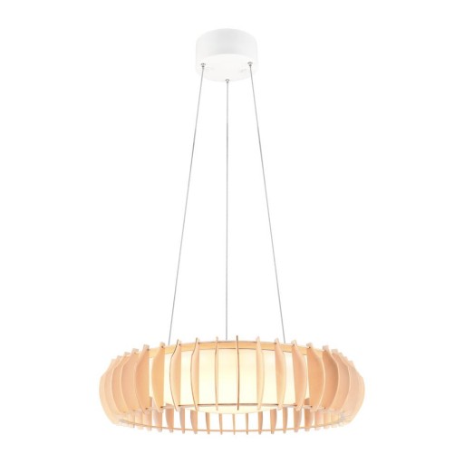 Lustră albă/în culoare naturală LED ø 60 cm Monte – Trio