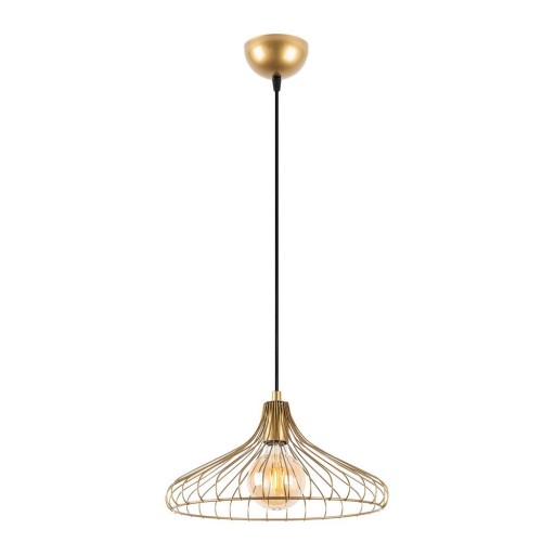 Lustră aurie cu abajur din metal ø 36 cm Depay – Opviq lights