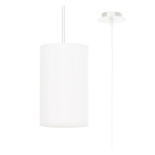 Lustră albă cu abajur textil ø 15 cm Volta – Nice Lamps