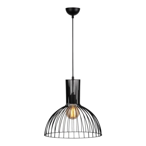 Lustră neagră cu abajur din metal ø 38 cm Fellini – Opviq lights