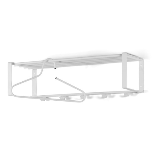 Cuier de perete alb cu raft din metal Rex – Spinder Design