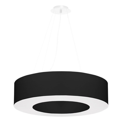 Lustră neagră cu abajur textil ø 70 cm Galata – Nice Lamps