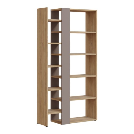 Bibliotecă cu aspect de lemn de stejar 80x152 cm Axel – Marckeric