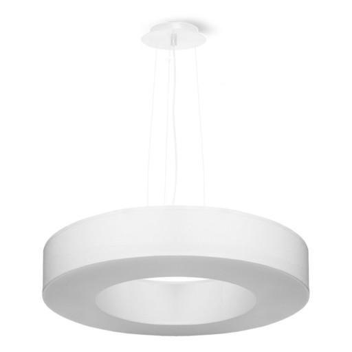 Lustră albă cu abajur textil ø 50 cm Galata Slim – Nice Lamps