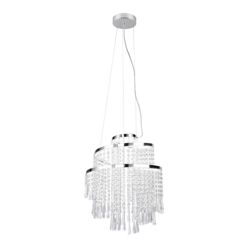 Lustră argintie LED ø 38 cm Pomp – Trio