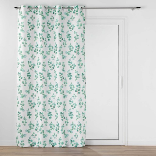 Draperie albă/verde 140x280 cm Leandre – douceur d'intérieur