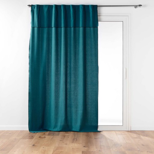 Draperie în culoarea petrolului 140x240 cm Mistraline – douceur d'intérieur