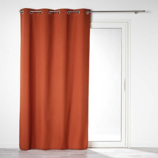 Draperie cărămizie blackout din microfibră 140x260 cm Obscure – douceur d'intérieur