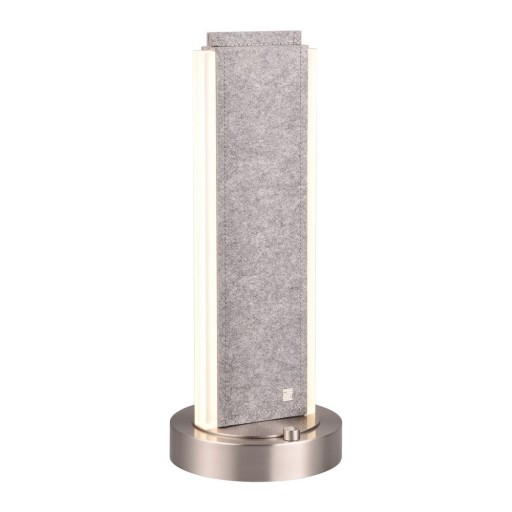 Veioză gri LED cu control vocal/cu control prin aplicații mobile cu abajur textil (înălțime 51 cm) Cicara – CINQUE