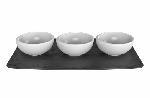 Set 3 boluri cu suport Villeroy & Boch New Moon 0.11 litri