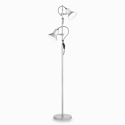 Lampadar Ideal Lux Polly PT2 2x60W 22x154cm argintiu