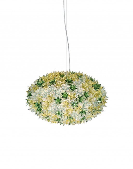 Suspensie Kartell Bloom design Ferruccio Laviani G9 max 6x33W d53cm menta