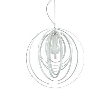 Suspensie Ideal Lux Disco SP1 1x60W d46cm h65-118cm alb