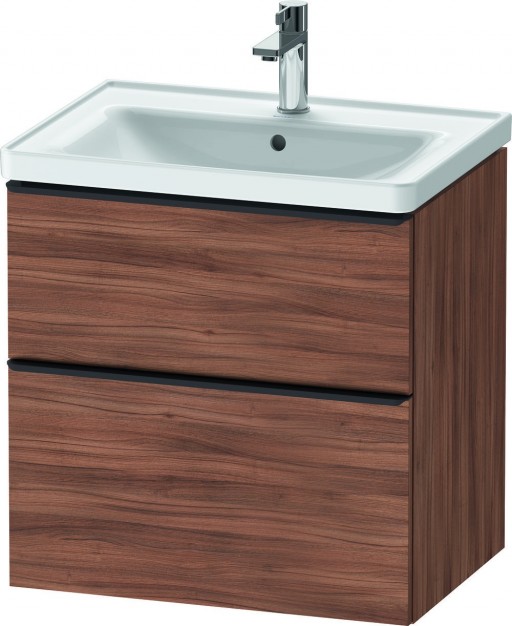 Dulap baza Duravit D-Neo cu 2 sertare pentru lavoar 65cm Natural Walnut Decor