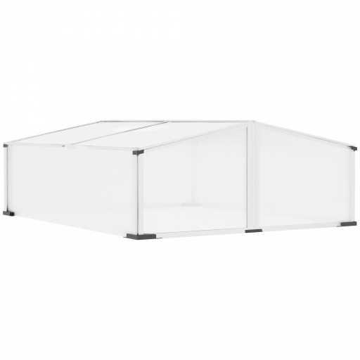 Outsunny sera din policarbonat, cu trapa 120x100x31-41cm | Aosom Romania