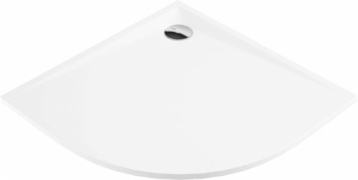 Cadita dus semirotunda alba 80x80 cm Kerria Plus, Deante