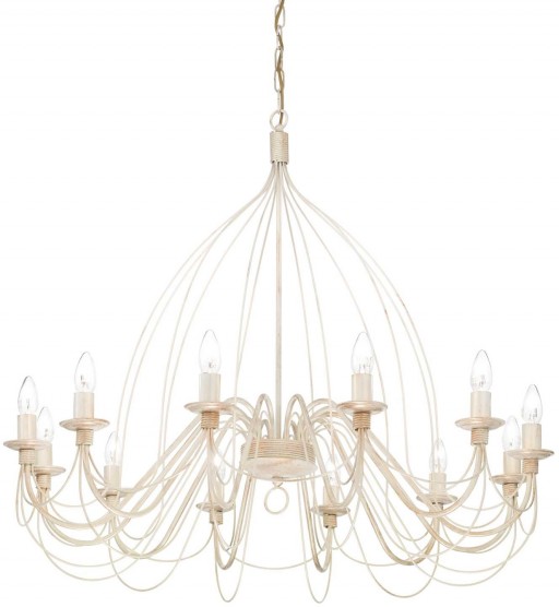 Candelabru Ideal Lux Corte SP12 max 12x40W E14 d95cm alb