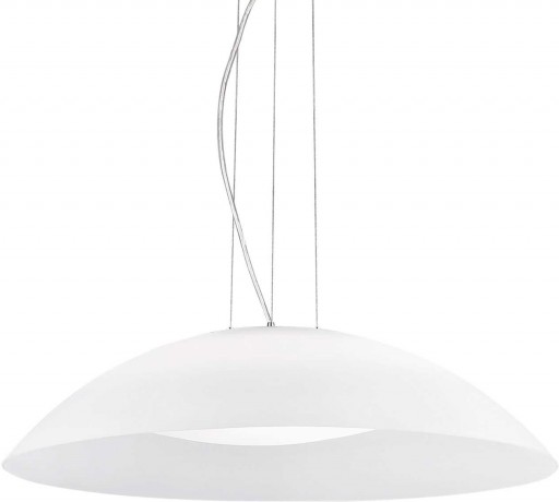 Suspensie Ideal Lux Lena SP3 D64 max 3x60W E27 d64cm alb