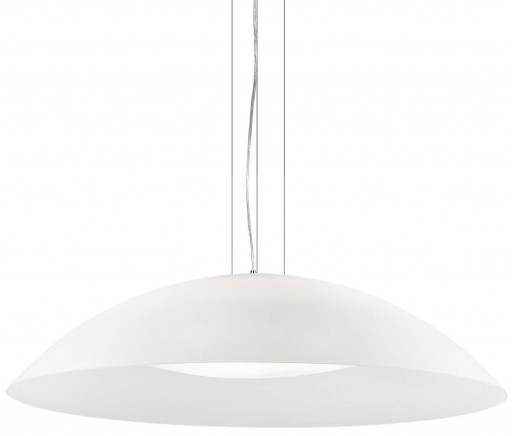 Suspensie Ideal Lux Lena SP3 D74 max 3x60W E27 d74cm alb