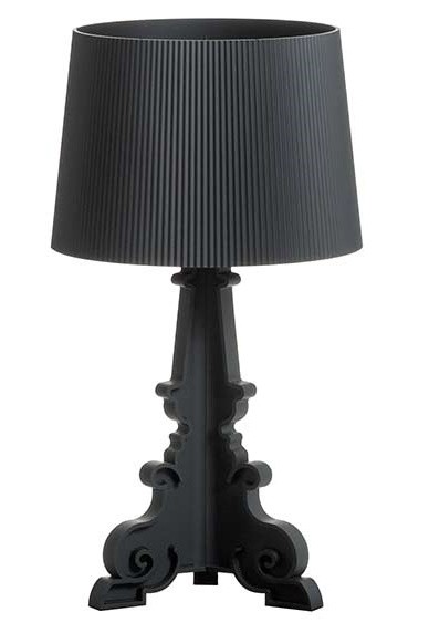 Veioza Kartell Bourgie design Ferruccio Laviani E14 max 3x28W d37cm negru mat