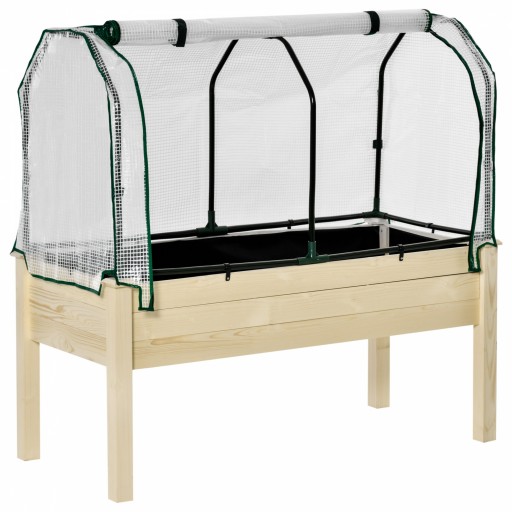 Outsunny Sera Jardiniera Lemn pentru Plante, Design Compact 121x55x117cm, Ideală pentru Grădină | Aosom Romania