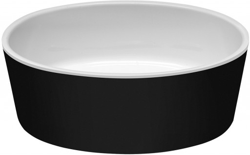 Lavoar tip bol Besco Uniqa 32x46x17cm negru-alb