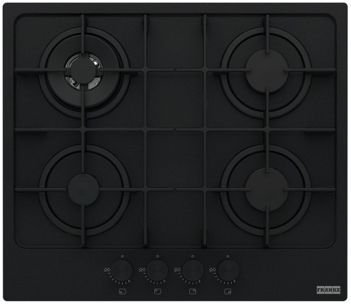 Plita gaz incorporabila Franke Maris 600 FHMA 604 3G DC MB C cu 4 arzatoare 60cm gratare fonta Matte Black