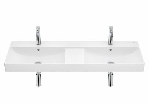 Lavoar dublu Roca Ona 120x46cm Supraglaze alb