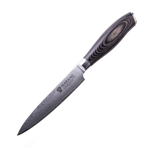 Cutit filetat profesional Maranc, otel de damasc, 13 cm, M47