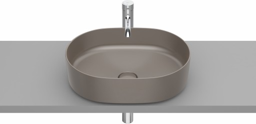 Lavoar tip bol Roca Inspira Round 500x370mm fara orificiu baterie fara preaplin montare pe blat cafea