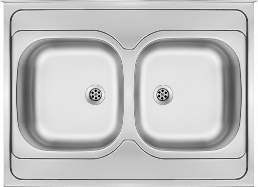 Chiuveta bucatarie inox cu doua cuve crom leinen Deante Tango