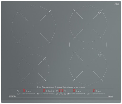 Plita inductie incorporabila Teka IZC 64630 cu 4 zone 60cm MultiSlider Touch Control Stone Grey