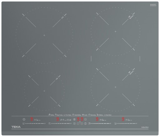 Plita inductie incorporabila Teka IZC 64630 cu 4 zone 60cm MultiSlider Touch Control Stone Grey