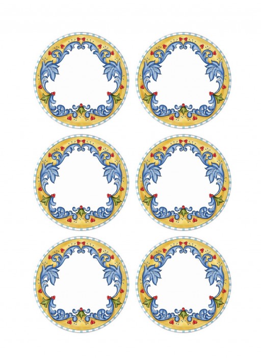 Set platouri pentru servire, Mia, 280TMA1604, 26 cm, 6 piese, Multicolor