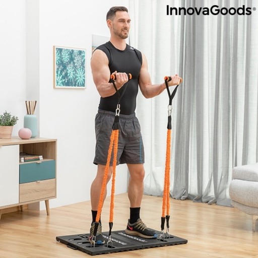 Sistem complet de antrenament portabil cu ghid de exercitii Gympak Max InnovaGoods, 87x51x3 cm