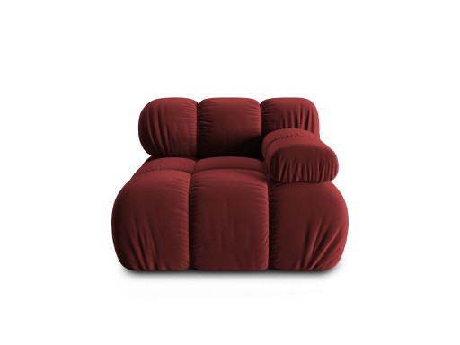Modul canapea dreapta 1 loc, Bellis, Micadoni Home, BL, 94x94x63 cm, catifea, rosu inchis