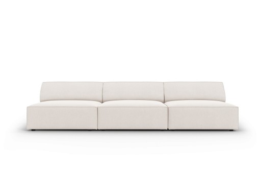 Canapea 3 locuri, Jodie, Micadoni Home, BL, 240x102x70 cm, poliester, bej deschis
