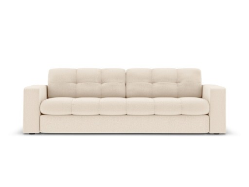 Canapea 3 locuri, Justin, Micadoni Home, BL, 202x90x72 cm, poliester, bej deschis