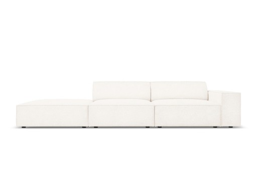 Canapea 3 locuri cotiera stanga, Jodie, Micadoni Home, BL, 262x102x70 cm, poliester Boucle, bej