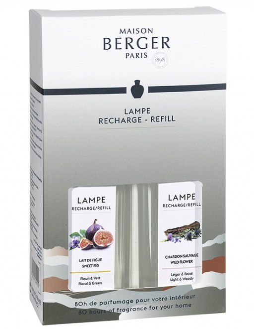 Set 2 parfumuri pentru lampa catalitica Maison Berger Land Lait de Figue & Chardon Sauvage 2 x 250ml