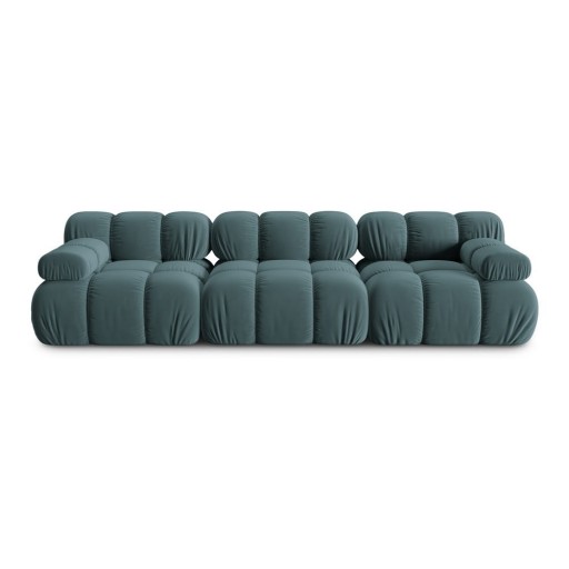Canapea albastru petrol cu tapițerie din catifea 282 cm Bellis – Micadoni Home