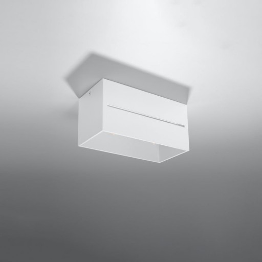 Plafonieră albă cu abajur din metal 10x20 cm Lorum – Nice Lamps