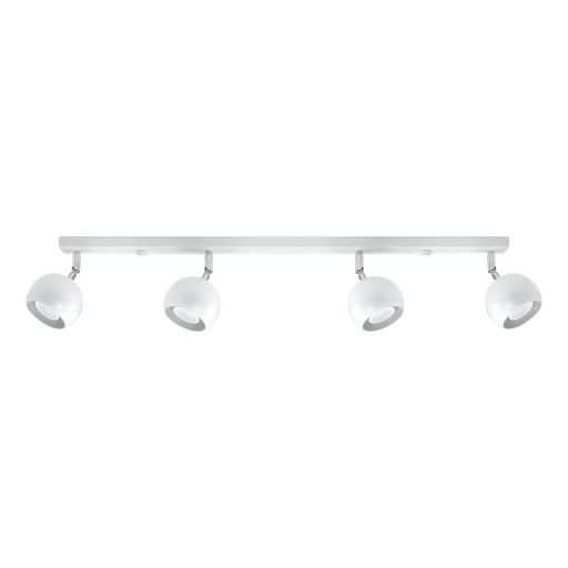 Plafonieră Nice Lamps Ollo, lungime 80 cm, alb