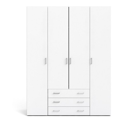 Șifonier alb 154x200 cm Space – Tvilum