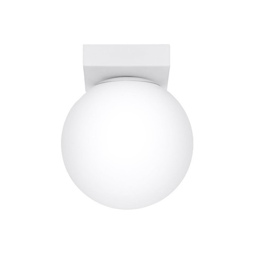 Plafonieră albă cu abajur din sticlă ø 12 cm Umerta – Nice Lamps