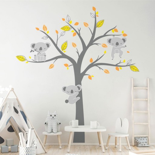 Autocolante de perete pentru camera copiilor Ambiance Koala Autumn