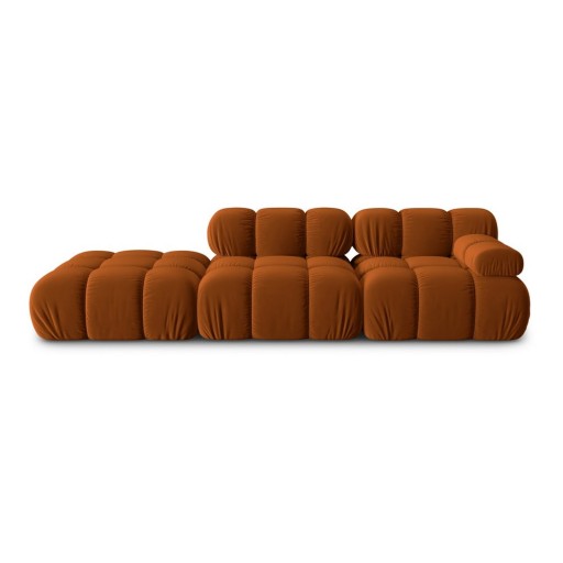 Canapea portocalie cu tapițerie din catifea 282 cm Bellis – Micadoni Home