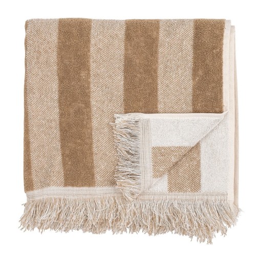 Prosop maro-bej din bumbac 70x140 cm Elaia – Bloomingville