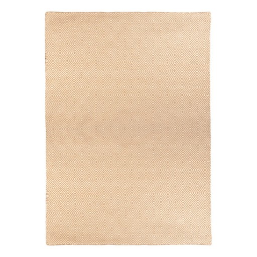 Covor reversibil pentru exterior din plastic reciclat Green Decore Solitaire, 120 x 180 cm, crem